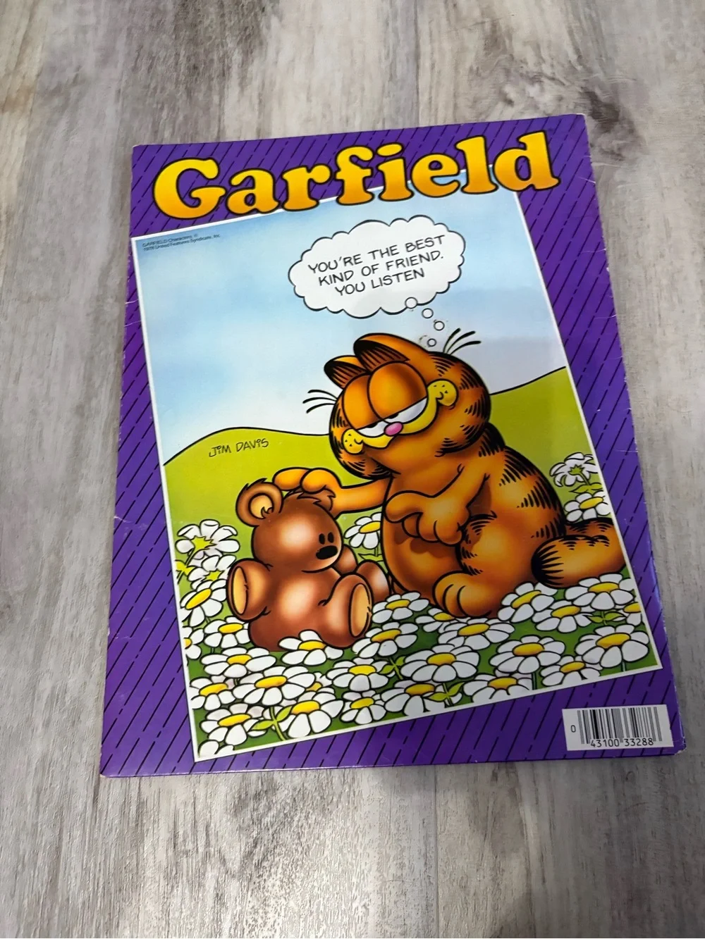 Vintage Mead Purple Garfield & Pooky Bear Folder  33288